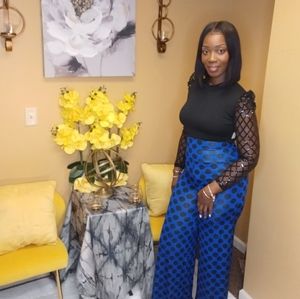 Blue Polka Dot Pants